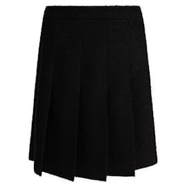 Falda plisada en punto bouclé - Céline