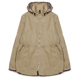 Burberry Short Checker Tape Nylon Parka
