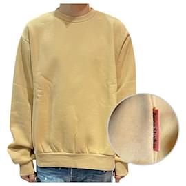 Relaxed Fit Sweatshirt mit Rosa Acne Logo in Hellcamel ALJ