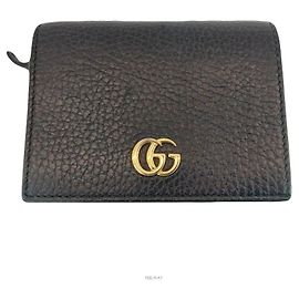 Gucci Billetera bi-fold de cuero GG Marmont