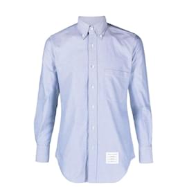 Camicia in cotone Oxford azzurro chiaro - Thom Browne