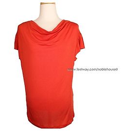 Louis Vuitton Top de seda drapeada naranja