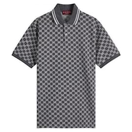 Polo aus Baumwoll-Jacquard Lame - Gucci