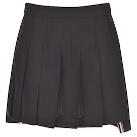 Thom Browne Falda mini plisada de lana Fresco