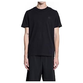 Baumwoll-T-Shirt mit Logo-Patch - Moncler