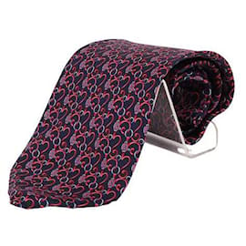 Gravata Masculina FF Marinho Vermelha - Fendi