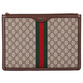 Gucci Grande Clutch Bag GG Canvas Ophidia