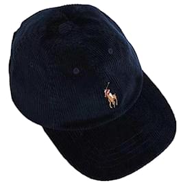 Ralph Lauren Cappellino in corduroy ricamato con logo di pony colorato