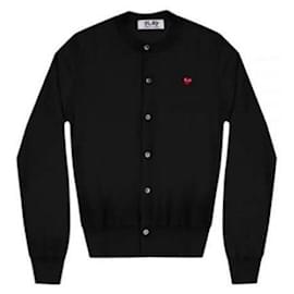 Cardigan mit kleinem roten Herz-Patch AZ - Comme Des Garcons