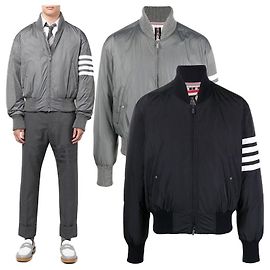 Thom Browne Diagonal gepolsterte Bomberjacke