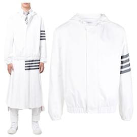 Chaqueta con capucha diagonal a rayas Primavera/Verano - Thom Browne