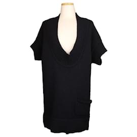 Navy Schalkragen aus Wollstrick XS - Chloé