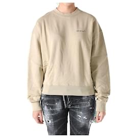 Beige Sweatshirt mit Pfeil-Logo - Off White