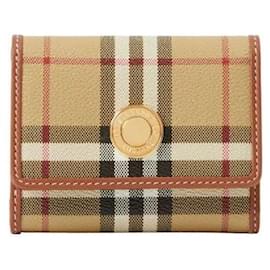 Billetera plegable pequeña de cuadros - Burberry