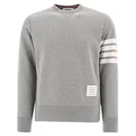 Loopback-Jersey-Strickpullover mit RWB-Band-Tab - Thom Browne