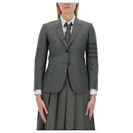 Stripe Flannel Jacket - Thom Browne