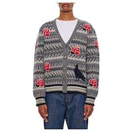 Cardigan in Mohair di Lana Rosa e Corvo - Thom Browne