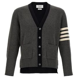 Halb-Cardigan aus Merinowolle - Thom Browne