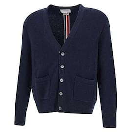 Thom Browne Gestrickte Merinowolle Piqué-Cardigan
