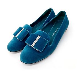 Salvatore Ferragamo Velvet Flats