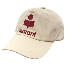 Isabel Marant Cappellino da baseball Tyrony Logo Ecru Timbro rosso: ECRD