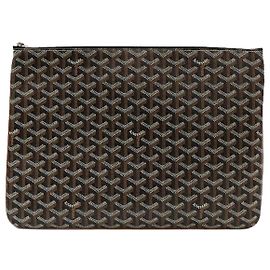 Goyard Clutch Senna MGM Nero Tan