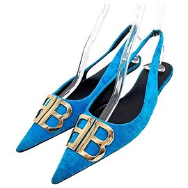 Slingback in velluto piatto Balenciaga