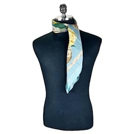 Gucci Sciarpa Vase Azzurro Chiaro