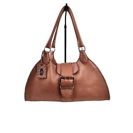 Fendi Selleria Perlenrosa Leder Tragetasche