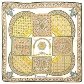 Hermès Sciarpa in seta bizantina Ciels beige