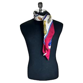 Hermès Sciarpa con bottiglia di profumo bordeaux