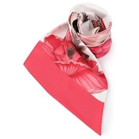 Salvatore Ferragamo Foulard in seta con stampa di papavero