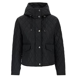 Burberry Chaqueta corta de nylon acolchado con capucha QUILTING