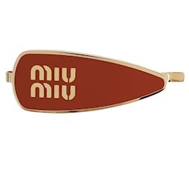 Enamel Metal Hair Clip - Miu Miu