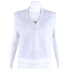Miu Miu Cropped Baumwollweste