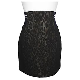Dunkel bedruckter Leopardenrock - Sandro