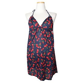 Dolce & Gabbana Vestido de algodón puro con estampado de cerezas