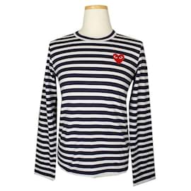 Weißes Marine Baumwoll-T-Shirt - Comme Des Garcons