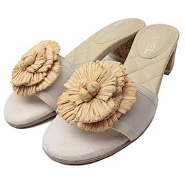 Mule in paglia Camellia - Chanel