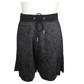 Pantalones Cortos Elásticos Negros Metálicos - Sandro