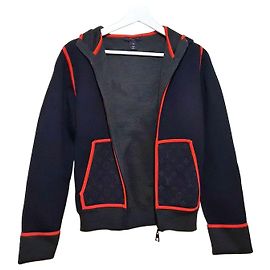 Louis Vuitton Sudadera con capucha y cremallera de contraste Flight Mode