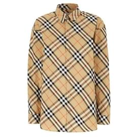 Burberry Camisa de cuadros de algodón