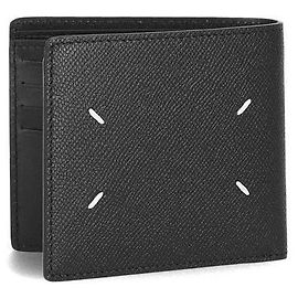 Maison Martin Margiela Portafoglio bi-fold cucito nero