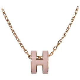 Collier Mini Pop Hach Or Rose Dragée Rose - Hermès