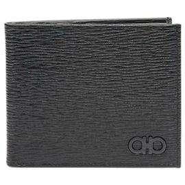 Salvatore Ferragamo Portafoglio Double Gancini NERO