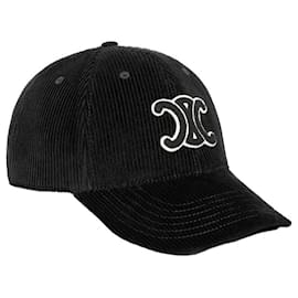 Cappellino Triomphe in velluto a coste nero - Céline