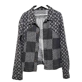 Louis Vuitton Giacca in denim trucker Damier Nigo