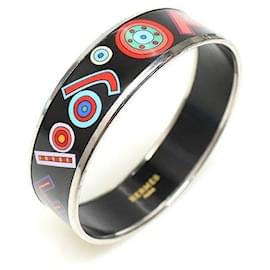 Pulsera Bangle Tohu Bohu de Plata Esmaltada Negra de París - Hermès
