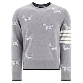 Intarsien-Pullover mit Rundhalsausschnitt - Thom Browne