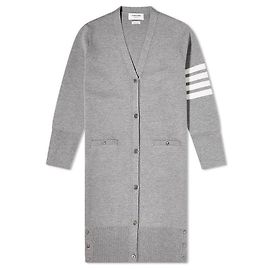Thom Browne Merino Wool Milano Stitch V-Neck Long Cardigan
